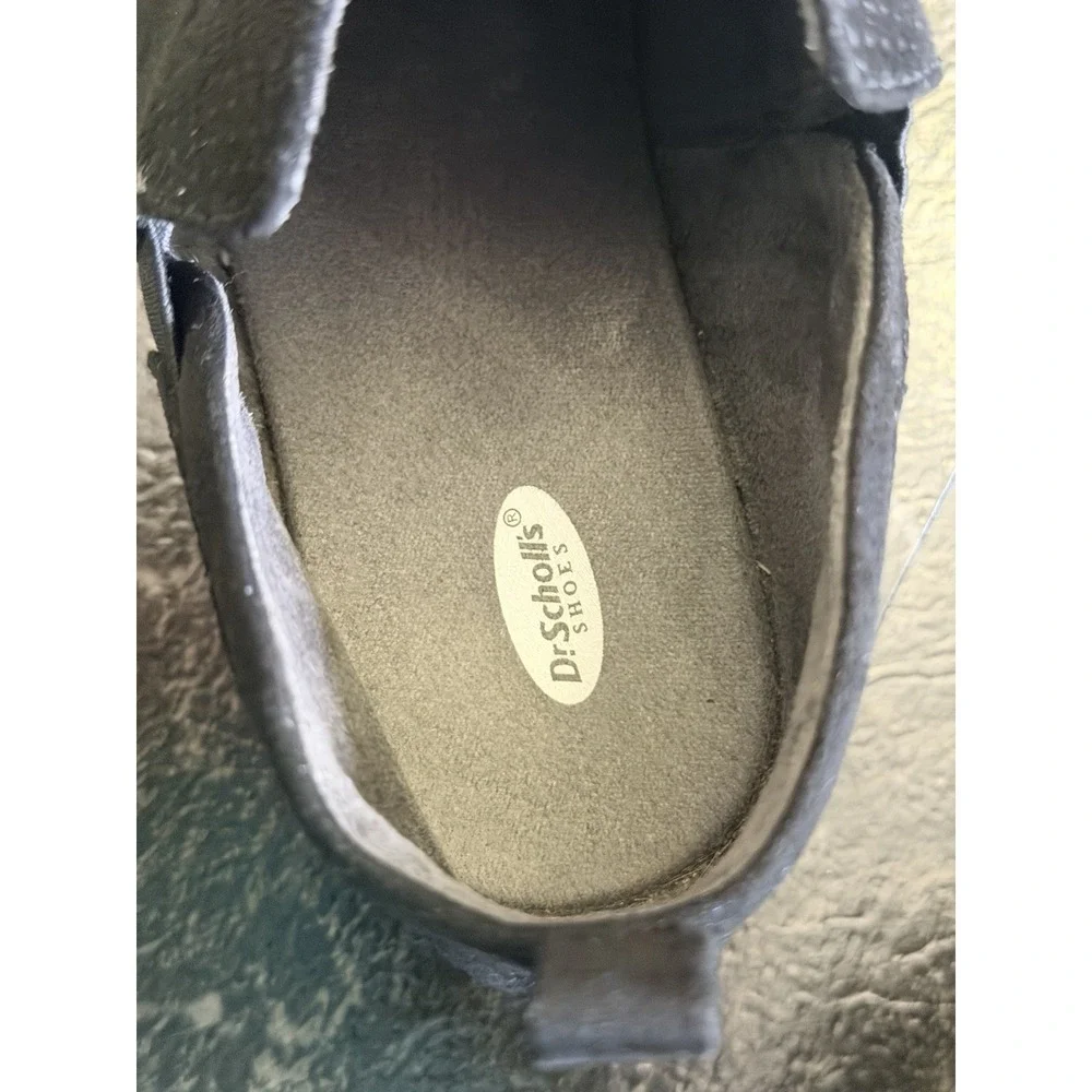 Dr Scholl's Black Women's Slip On Ankle Booties Faux Suede Leather Size 9.5
